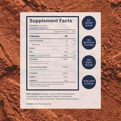 BEAM Dream Sleep Powder - Magnesium Sleep Aid for Adults with Melatonin, L-Theanine, Reishi Mushroom & Apigenin, Sleep Supplement