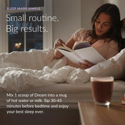 BEAM Dream Sleep Powder - Magnesium Sleep Aid for Adults with Melatonin, L-Theanine, Reishi Mushroom & Apigenin, Sleep Supplement